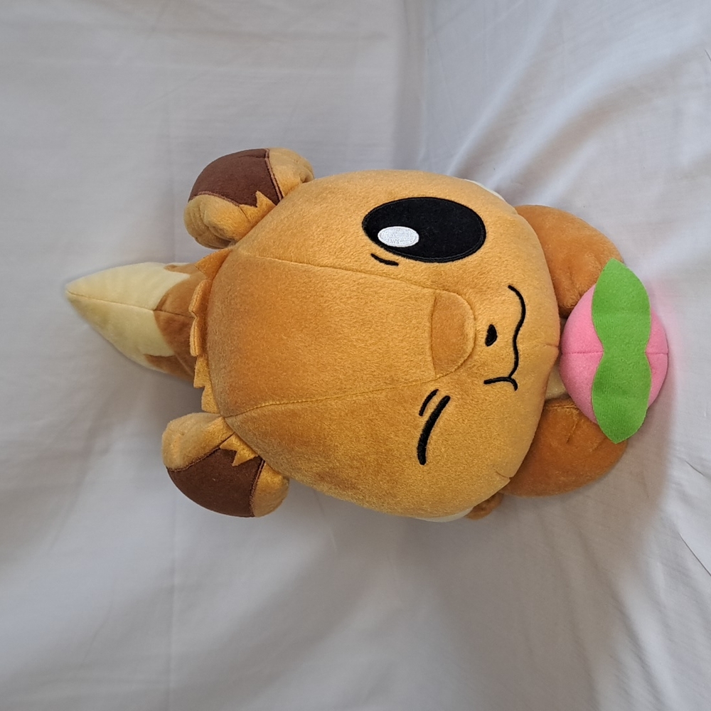 Pokemon - Large Eevee Eating Pecha Berry Plushie from Japan